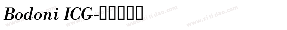 Bodoni ICG字体转换
